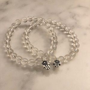 The “CLEAR QUARTZ HAMSA HAND” Bracelet